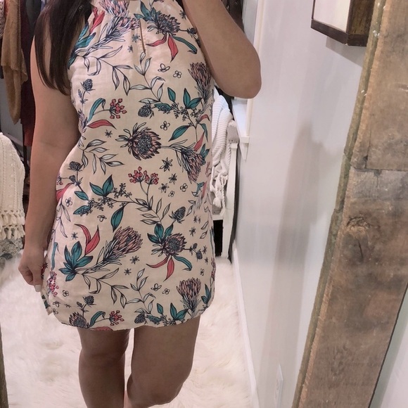 RACHEL Ashwell medium linen floral shift dress - Picture 1 of 8